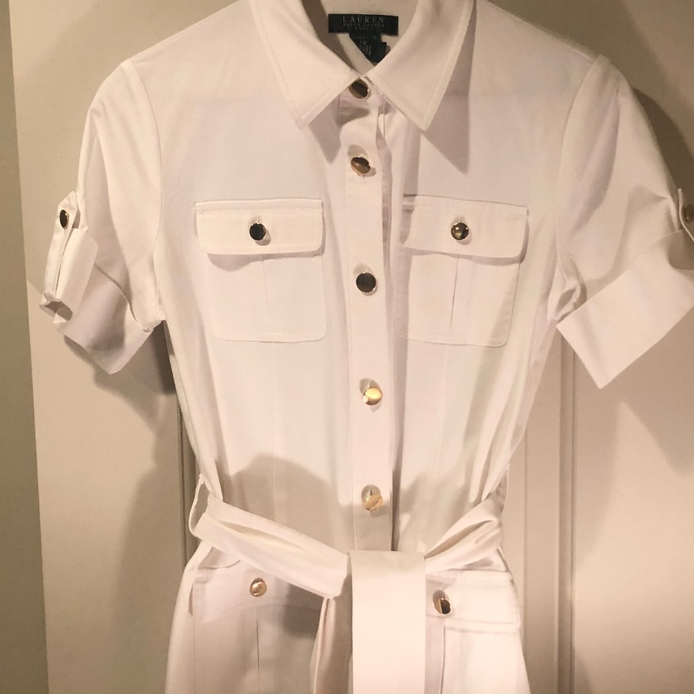 Ralph Lauren White Midi Dress - Picture 2 of 4